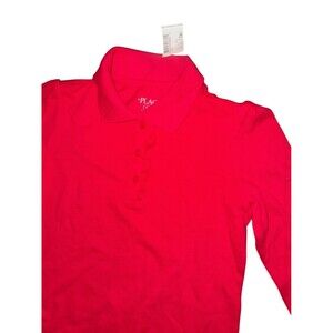New The children’s place kids red ruffle button collared shirt M 7/8